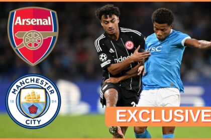 Nathaniel Brown in action for Eintracht Frankfurt against Napoli