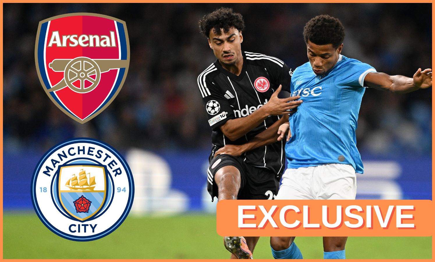 Nathaniel Brown in action for Eintracht Frankfurt against Napoli