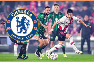 Ian Subiabre in action for River Plate