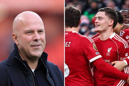 Split image of Arne Slot and Florian Wirtz