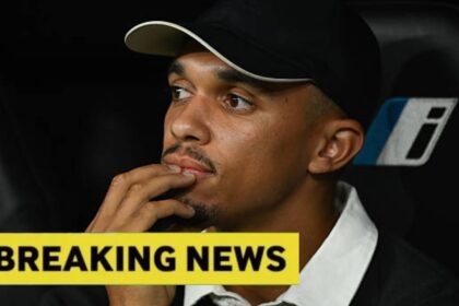 Trent Alexander-Arnold sidelined and sitting in the stands for Real Madrid