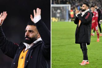 Split image of Liverpool star Mo Salah