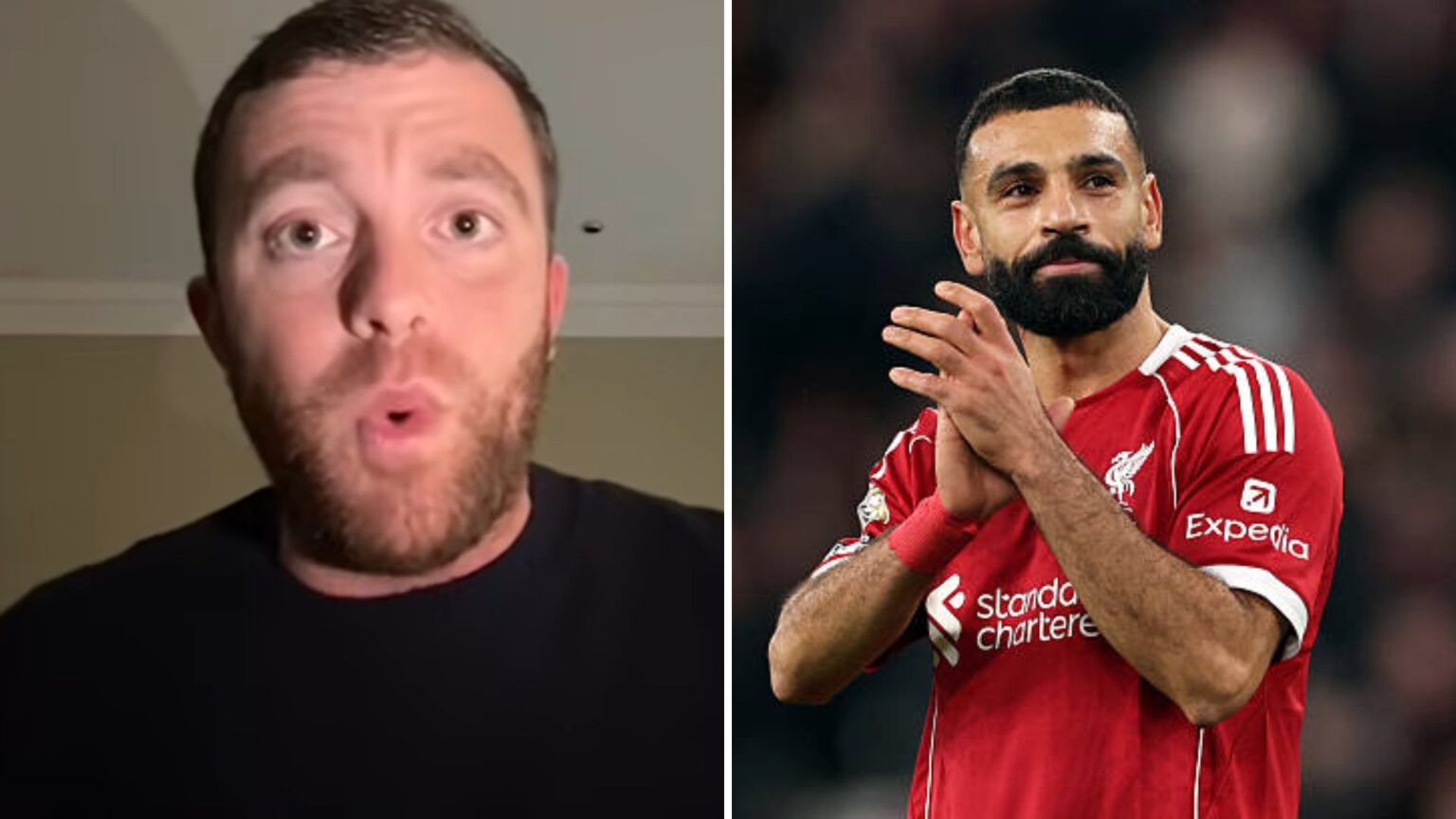 Split image of Fabrizio Romano and Mohamed Salah