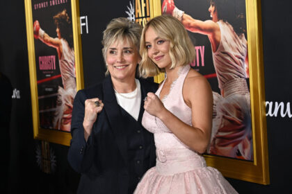 Christy Martin alongside Sydney Sweeney at the AFI Fest 2025 premiere "christie"