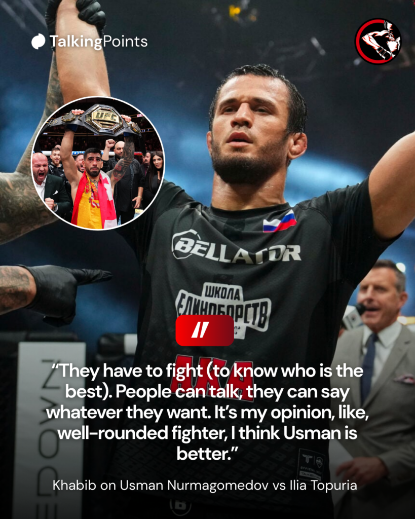 Khabib Nurmagomedov talks about Usman Nurmagomedov and Ilya Topria