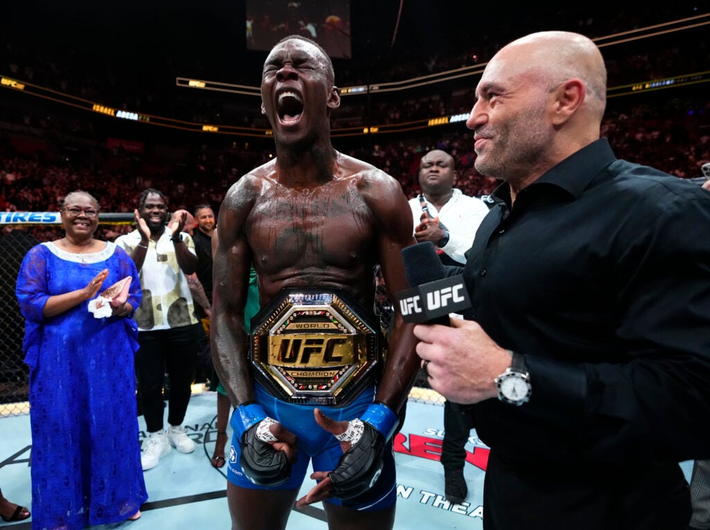 Joe Rogan interviews Israel Adesanya after UFC 287 fight