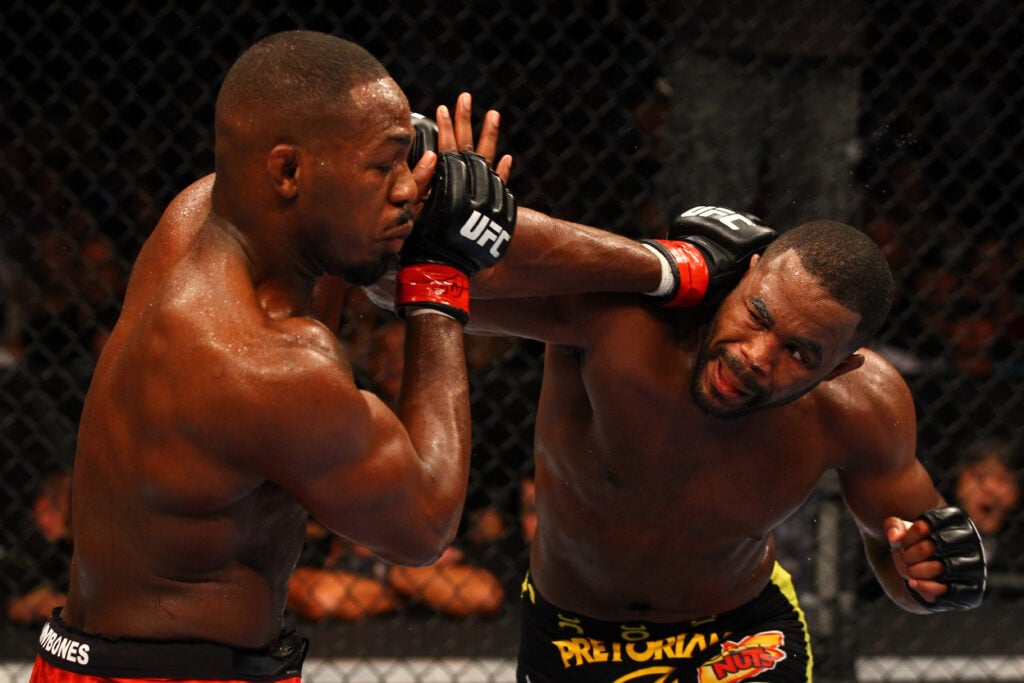 Rashad Evans punches Jon Jones