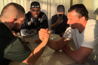Khabib Nurmagomedov failed to defeat Zlatan Ibrahimovic in arm wrestling