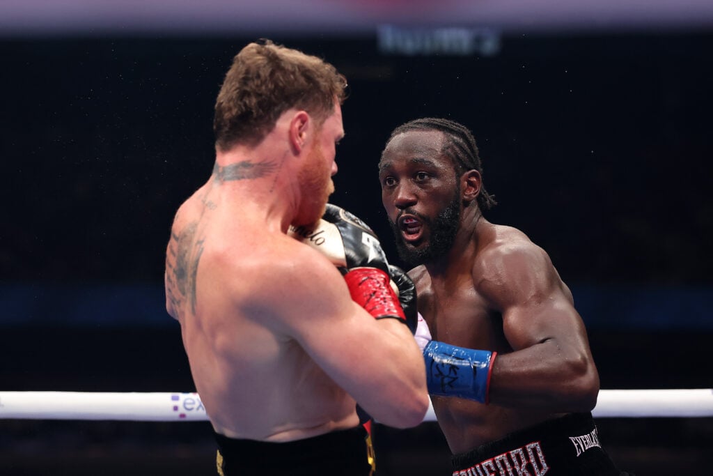 Canelo Alvarez and Terrence Crawford in a match for the undisputed super middleweight title.