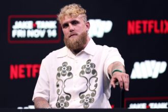 Jake Paul during a press conference