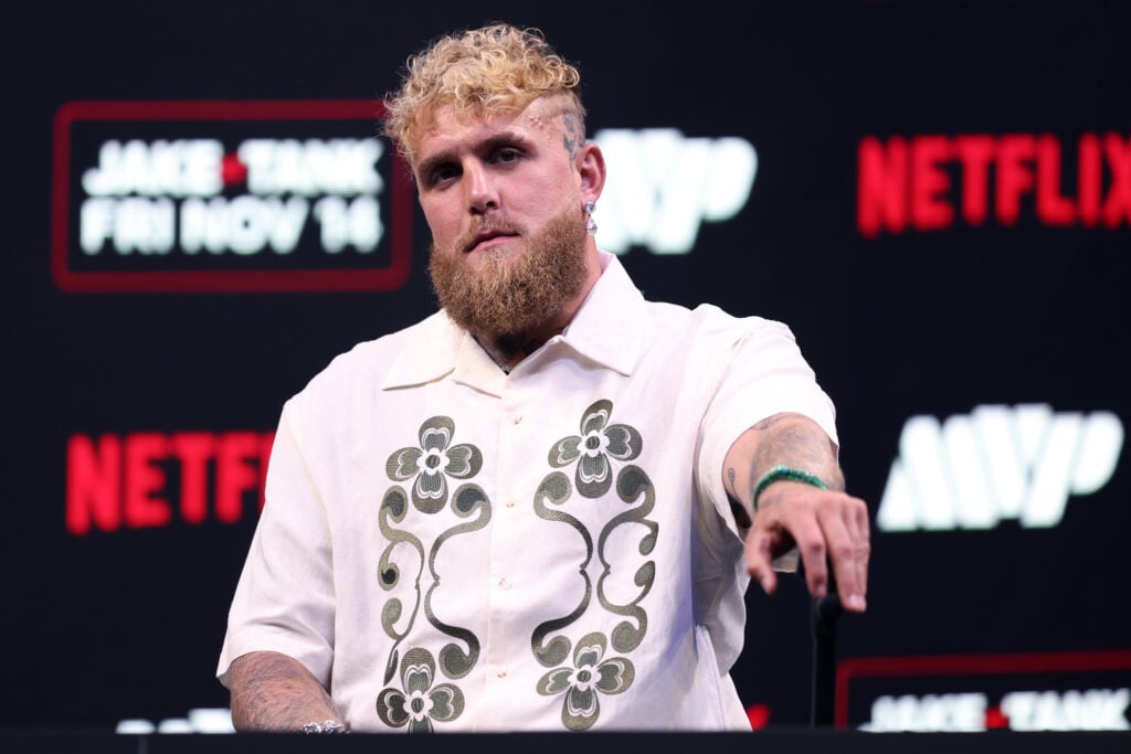 Jake Paul during a press conference