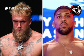 Jake Paul and Anthony Joshua weigh in before their fight