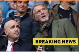 Sir Jim Ratcliffe reacts during a Manchester United game