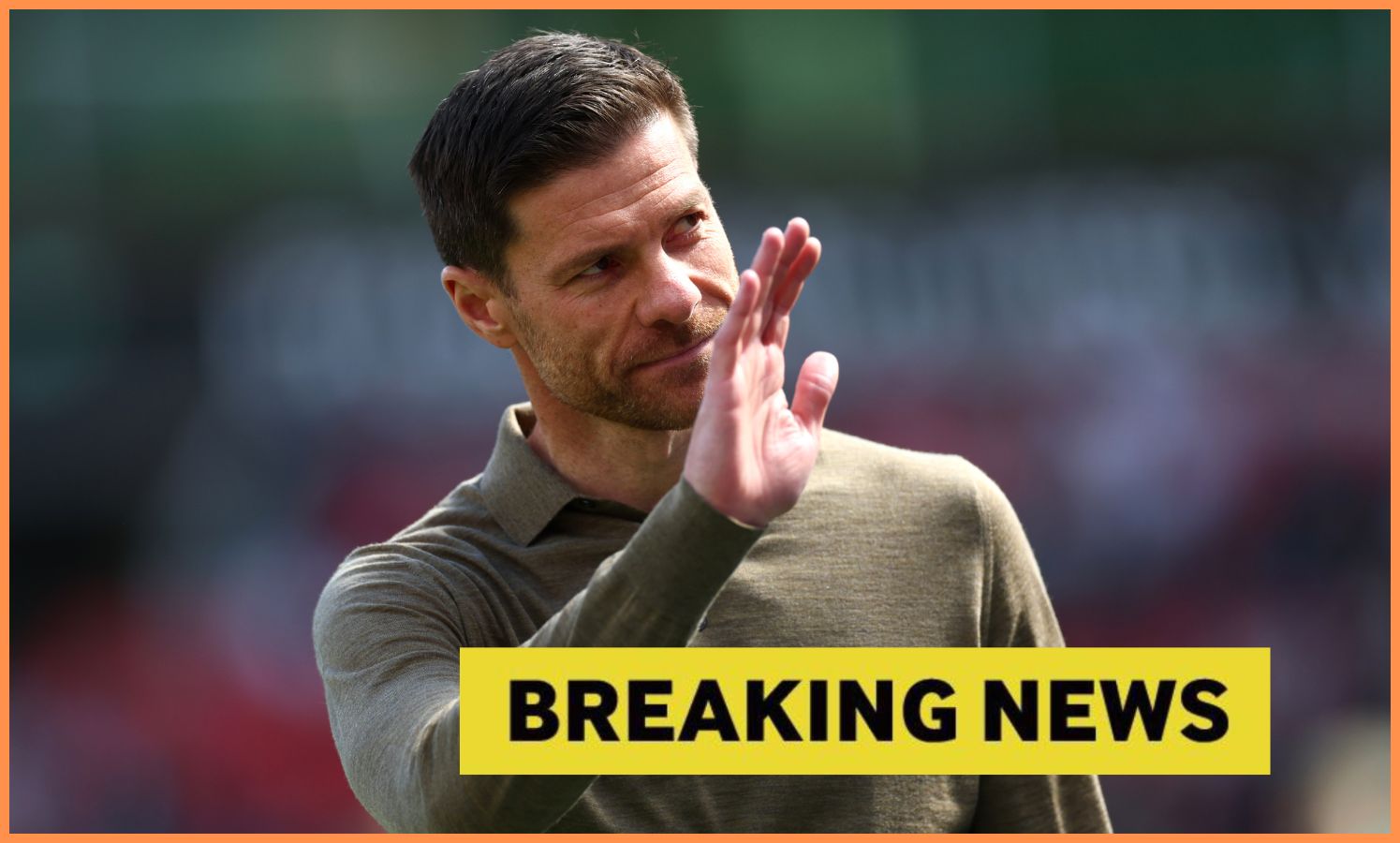 Xabi Alonso waving to the fans