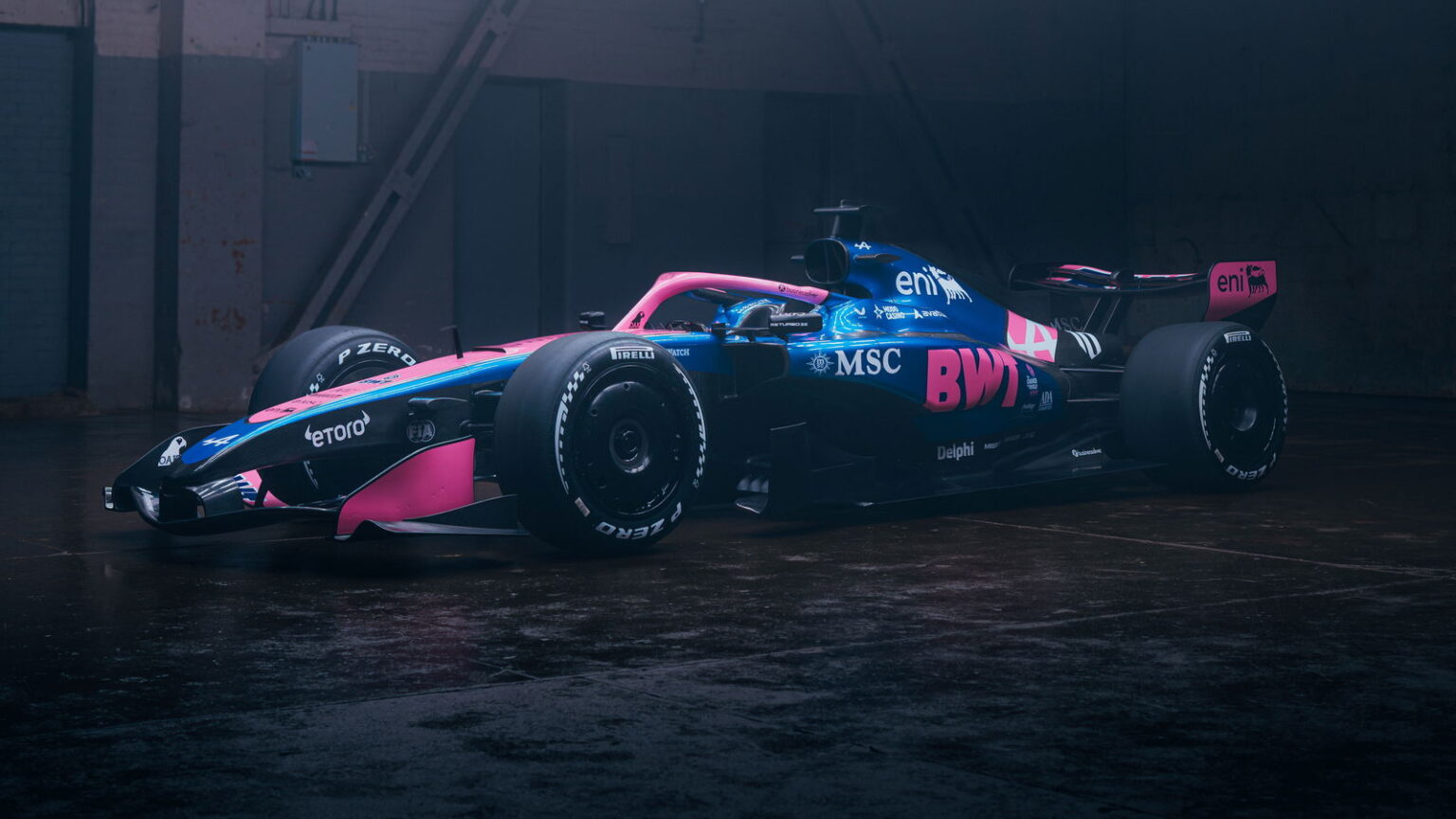 Alpine unveils Mercedes-powered 2026 F1 car colors on cruise ship