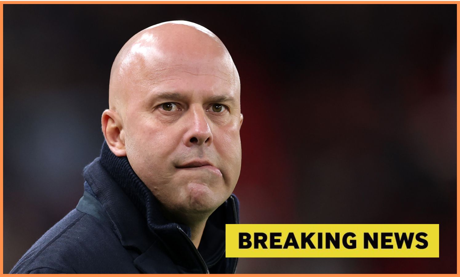 Arne Slot looks on during Liverpool vs Leeds