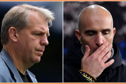 Chelsea co-owner Todd Boehly and former manager Enzo Maresca