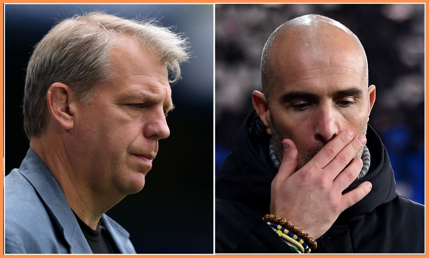 Chelsea co-owner Todd Boehly and former manager Enzo Maresca