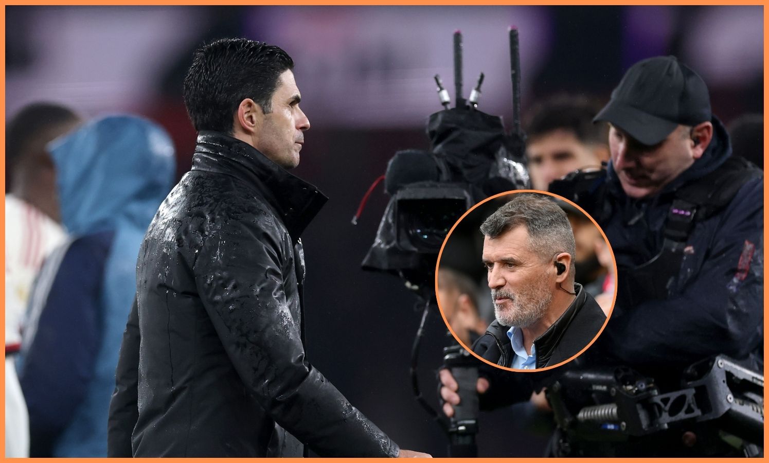 Mikel Arteta and Roy Keane