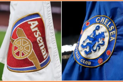 Arsenal and Chelsea flags