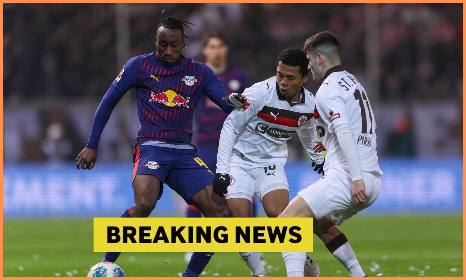 Yan Diomande in action for RB Leipzig