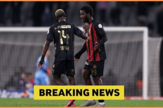 David Datro Fofana celebrates scoring for Fatih Karagumruk