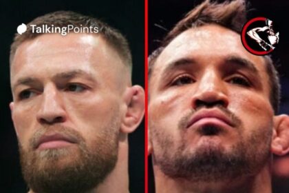Split image of Conor McGregor and Michael Chandler