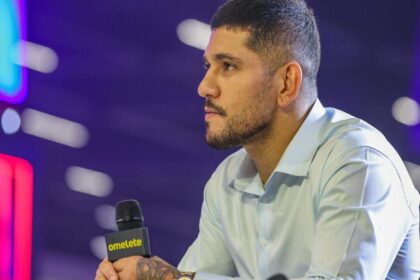 Alex Pereira sheds tears as he gives his father a special gift