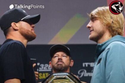 Justin Gaethje and Paddy Pimblett face off at UFC season press conference