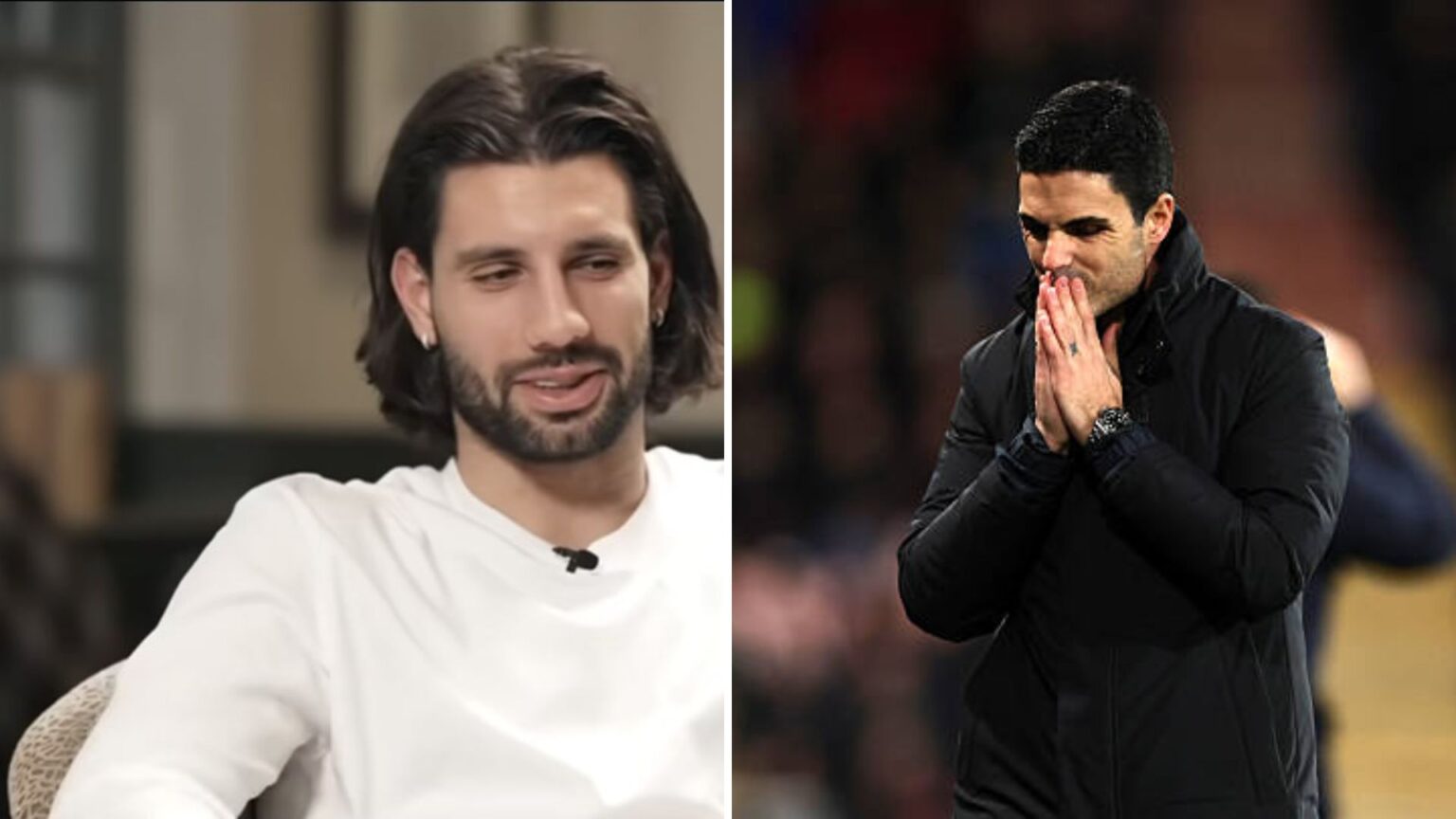 Split image of Dominik Szoboszlai and Mikel Arteta