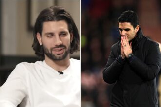 Split image of Dominik Szoboszlai and Mikel Arteta