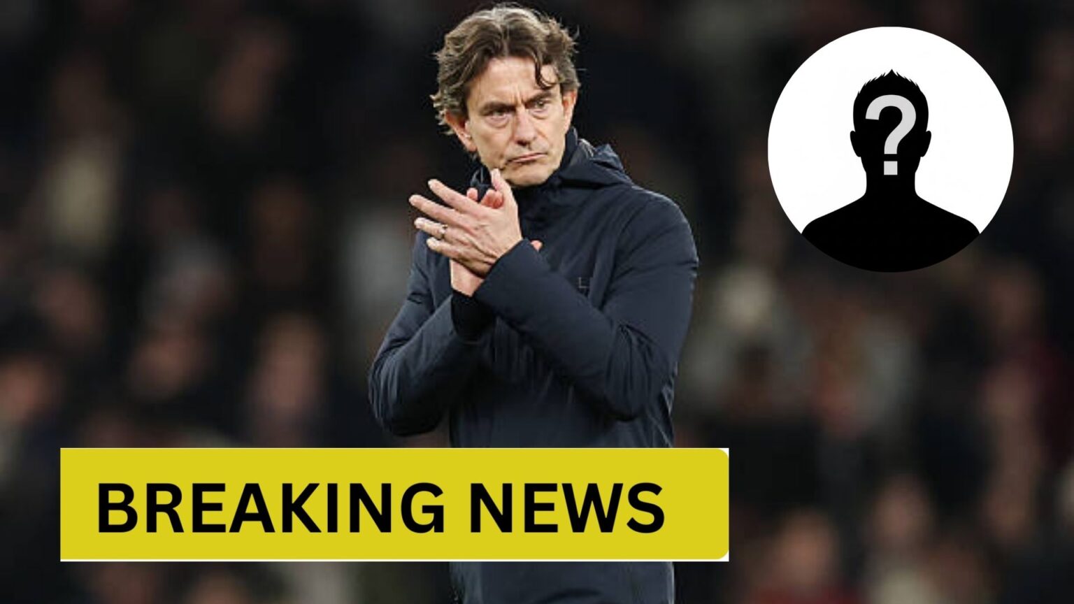 Thomas Frank with overlay of Breaking News and mystery player