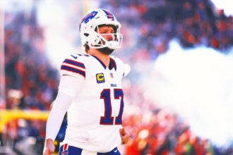 Bills quarterback Josh Allen says he played through the injury after undergoing surgery for broken bone