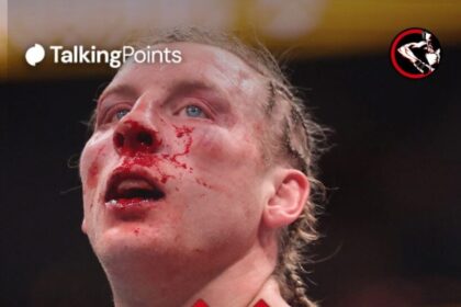 Paddy Pimblett watching his fight at UFC 324