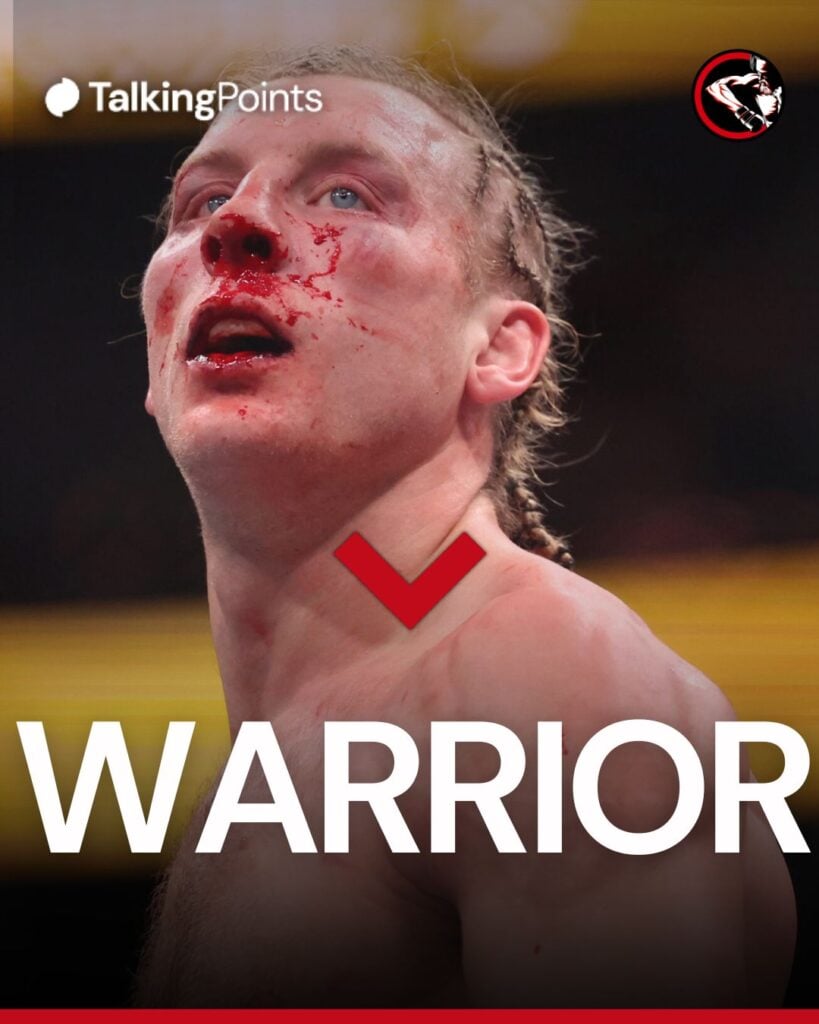 Paddy Pimblett watching his fight at UFC 324