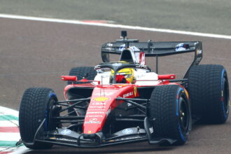Lewis Hamilton unveils the new Ferrari shakedown SF-26