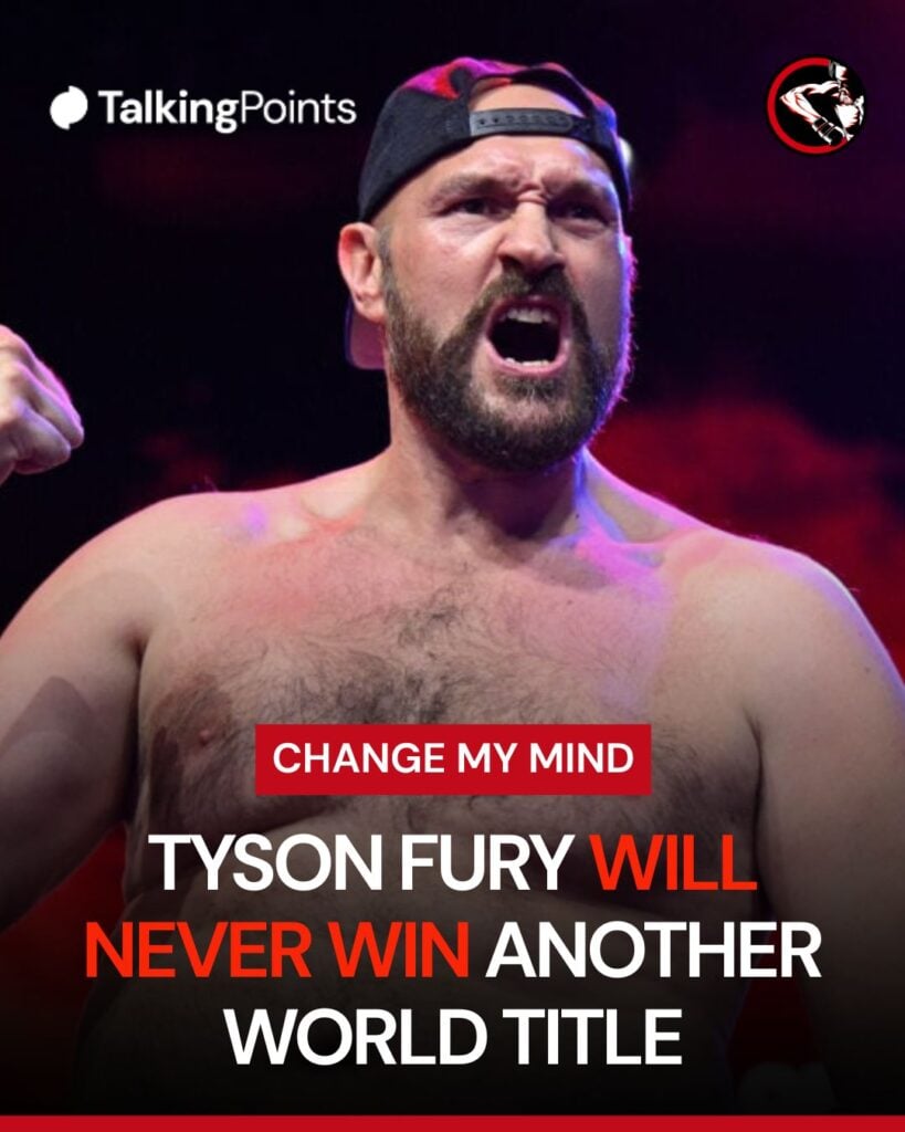 Tyson Fury steps on the scale before his fight with Francis Ngannou