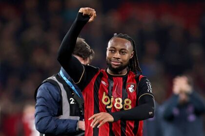 Antoine Semenyo after scoring winner vs Tottenham