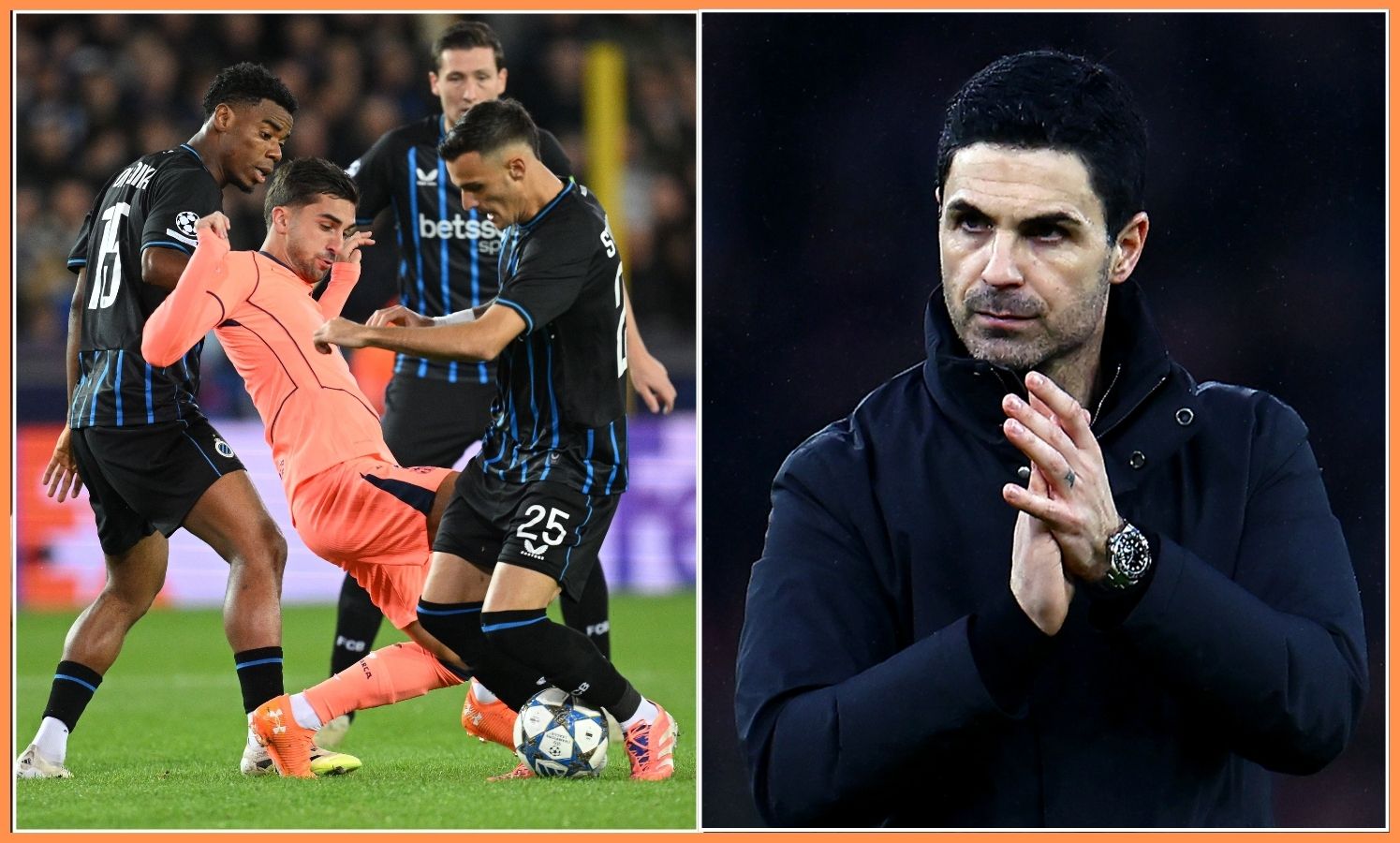 Aleksandar Stankovic and Mikel Arteta