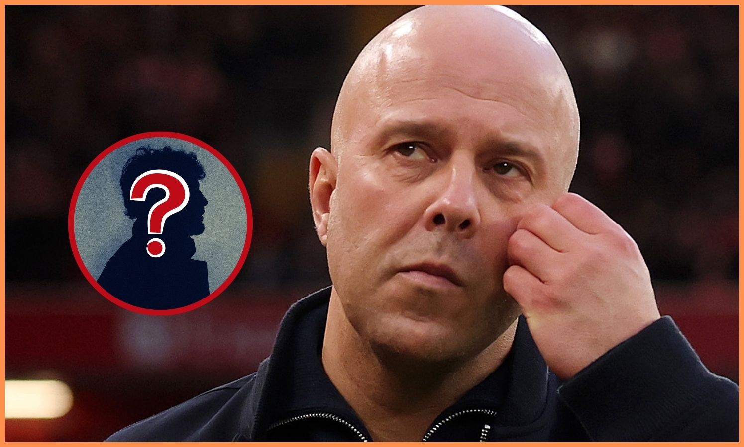 Liverpool manager Arne Slot looks on