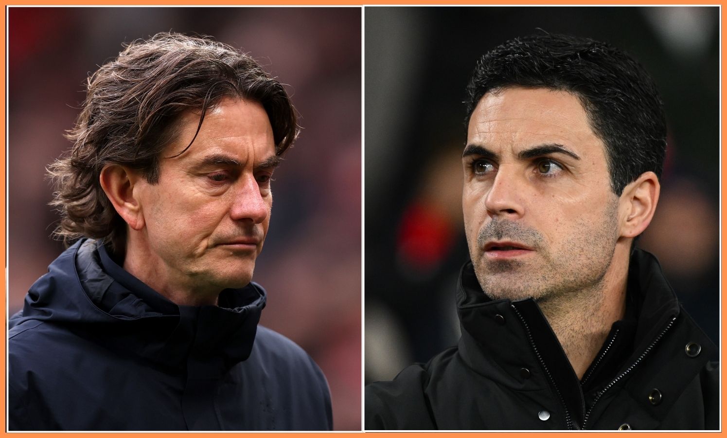 Thomas Frank and Mikel Arteta