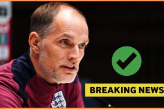 Thomas Tuchel during an England press conference