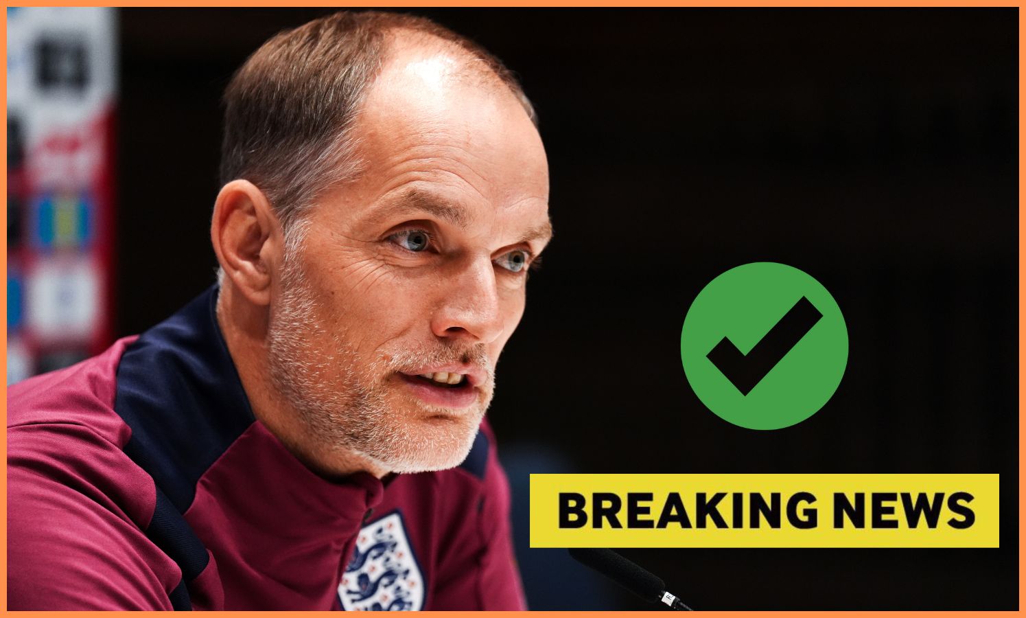 Thomas Tuchel during an England press conference