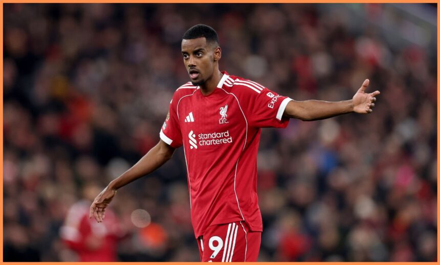 Alexander Isak in action for Liverpool