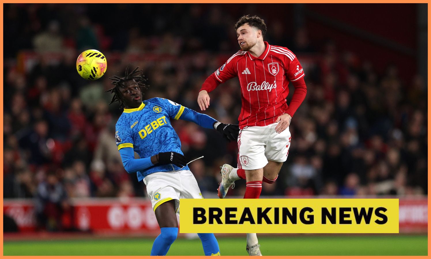 Mateus Mane in action for Wolves vs Nottingham Forest