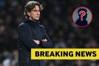 Thomas Frank with overlay of Breaking News and mystery player