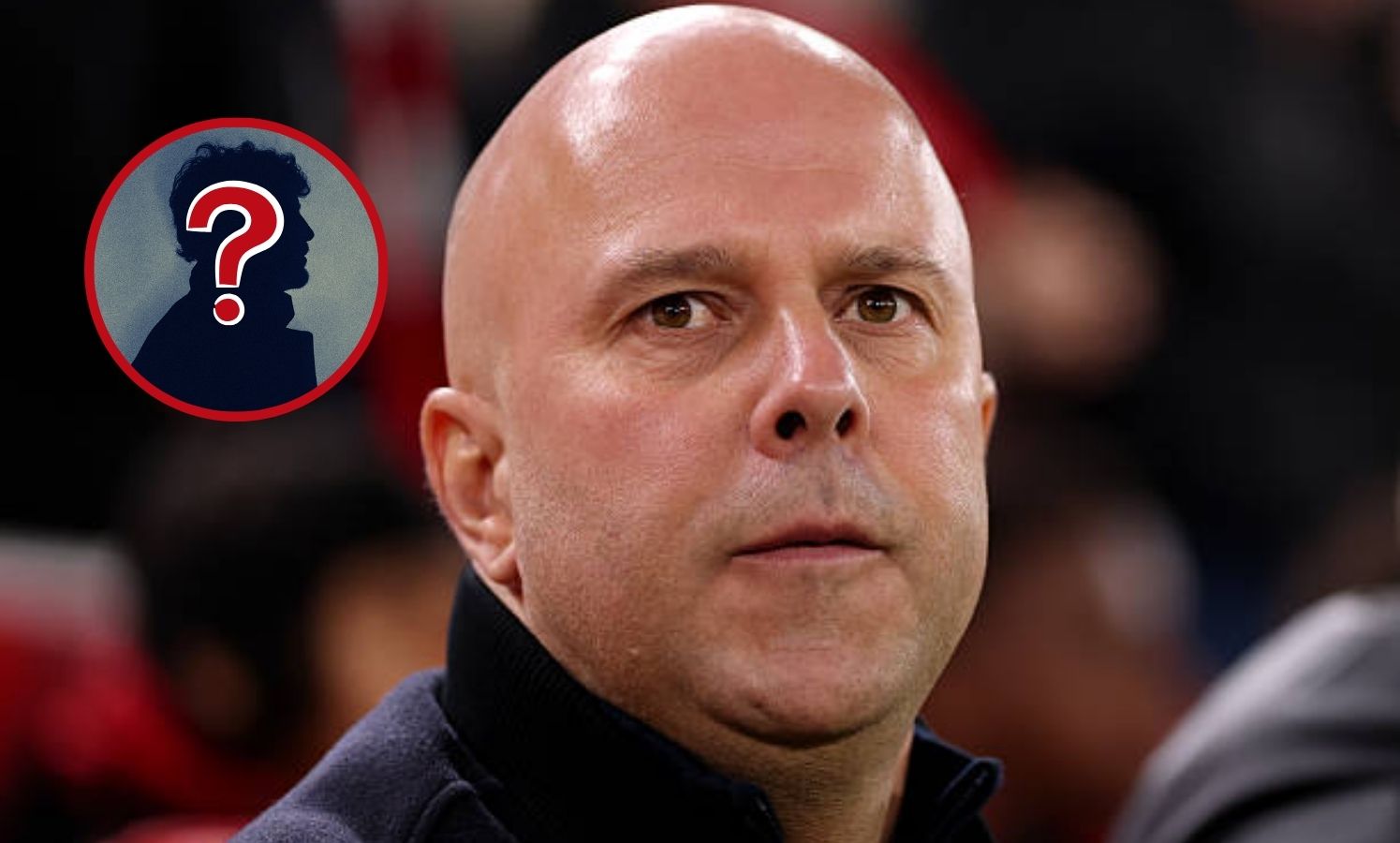 Arne Slot with overlay of mystery player