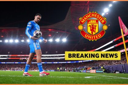 Trent Alexander-Arnold preparing to take a corner for Real Madrid