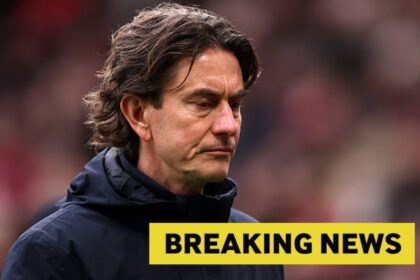 Thomas Frank, Manager of Tottenham Hotspur, looks on during the Premier League match between Manchester United and Tottenham Hotspur at Old Trafford