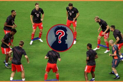 Bayern Munich players warming up